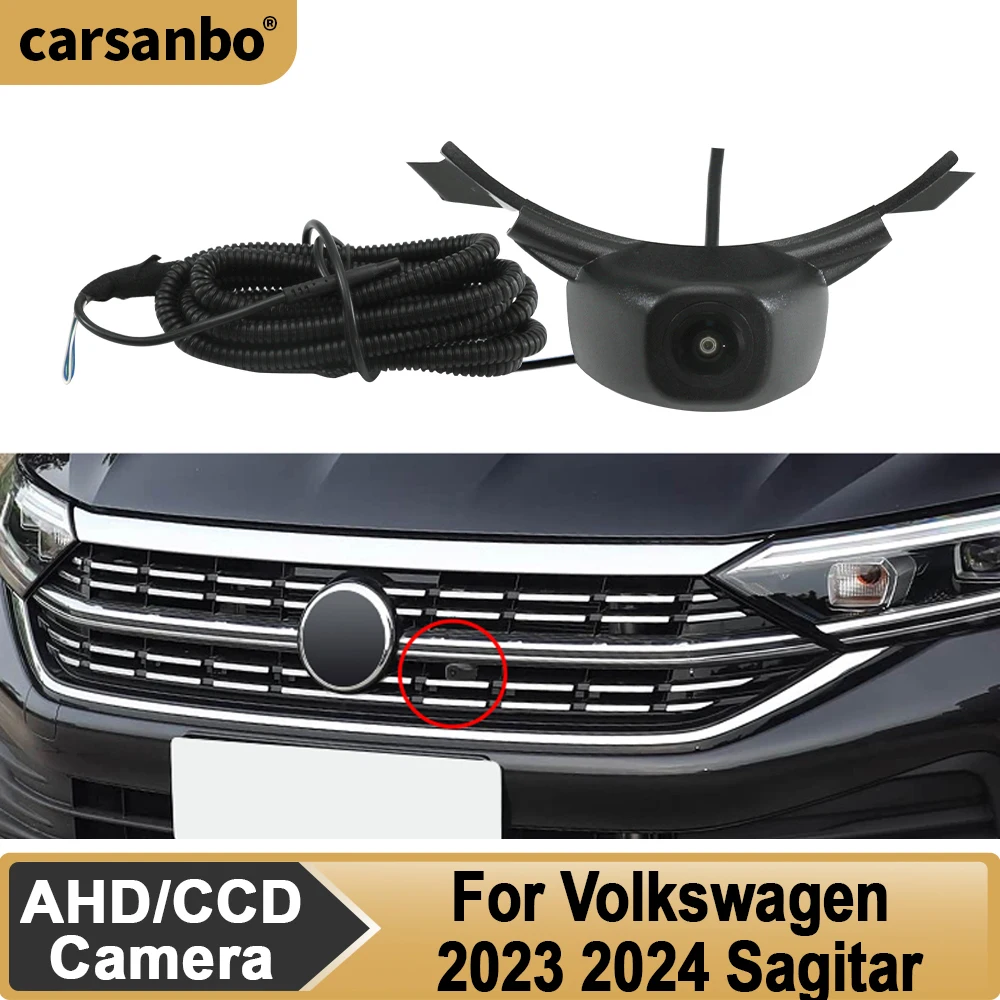 

Автомобильная передняя камера Carsanbo для Volkswagen Sagitar 2023-2024 с ночным видением и эффектом «рыбий глаз», OEM-камера для автомобиля