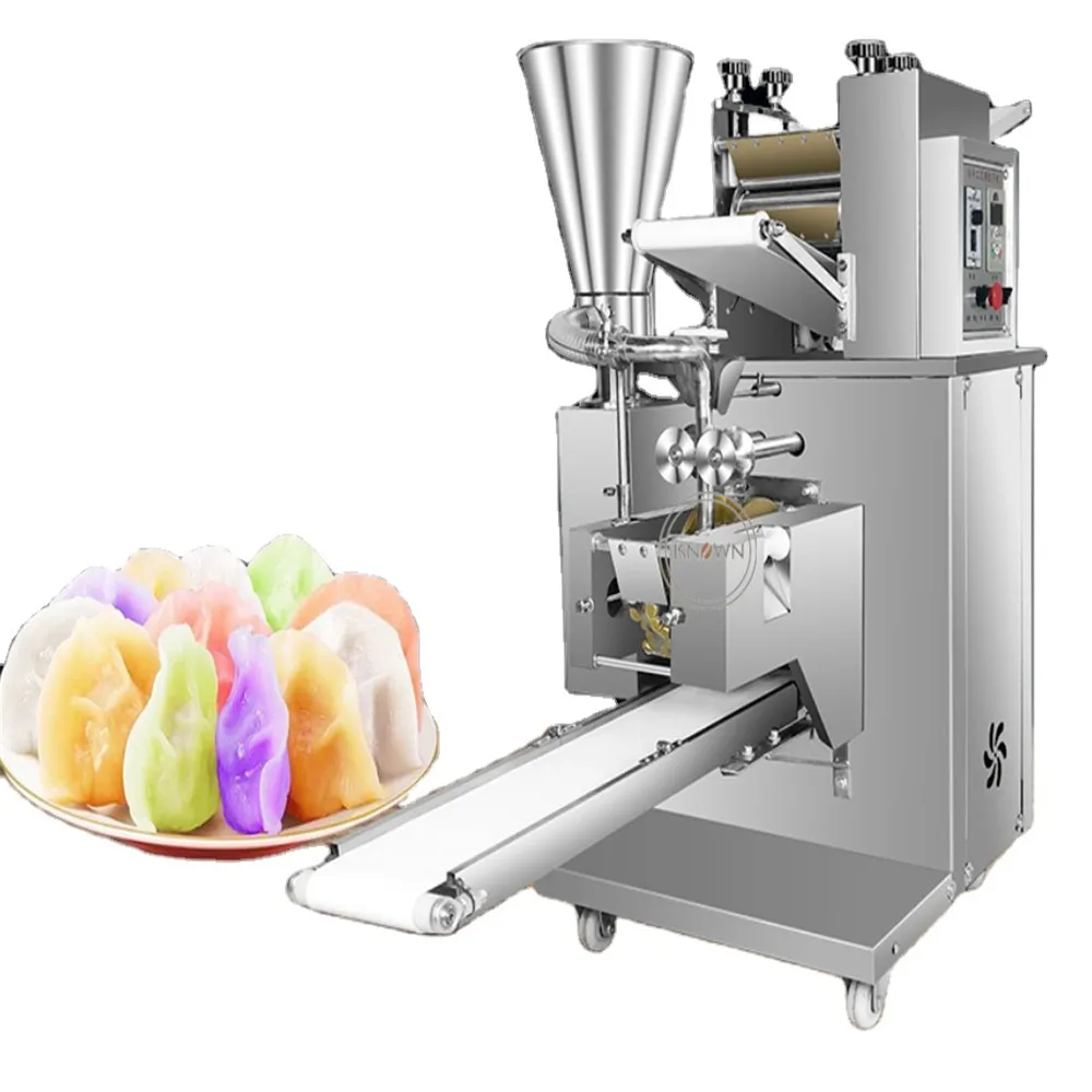 

Automatic Dumpling Steamer Bun Ravioli Fried Maker Calzone Khinkali Samosa Skin Making Machine Empanada Machine For Food Factory