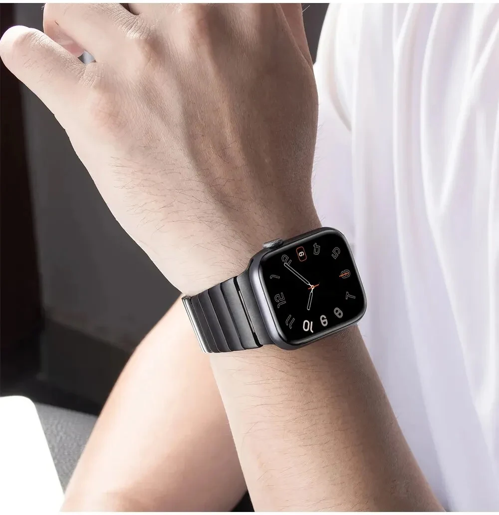 Luxury Stainless Steel Strap For Apple Watch Series 10 46mm 45mm