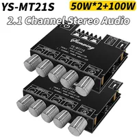 ZK-MT21 2x50W+100W 2.1 Channel Subwoofer Digital Power Amplifier Board AUX 12V 24V Audio Stereo Bluetooth 5.0 Bass Amp for Home