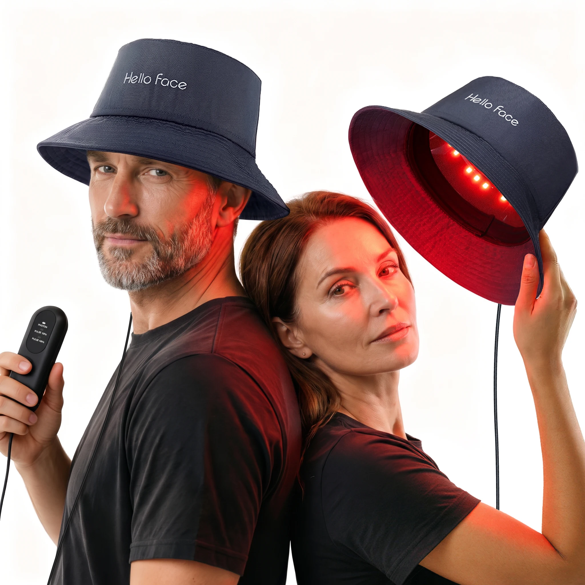 336 LEDs Foldable Red Infrared Light Therapy Hair Growth Cap Wired/Wireless LED Regrowth Bucket Hat 660nm 850nm Local Shipping