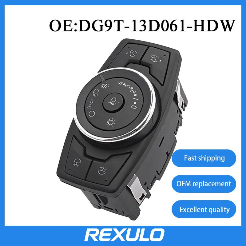 DG9T-13D061-HDW is suitable for Ford auto parts headlight button switch, headlight control switch