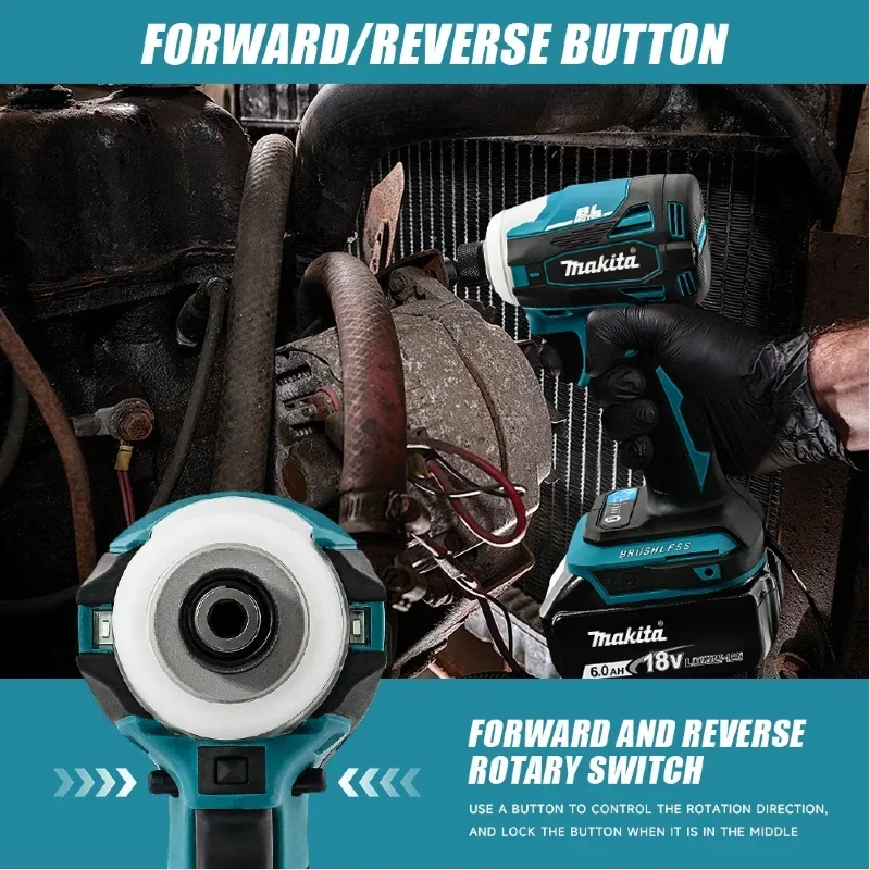 ماكيتا DTD173 18 فولت عالية الطاقة فرش تأثير الليثيوم مفك سائق قابلة للشحن عزم دوران عالي سائق كهربائي لاسلكي #2