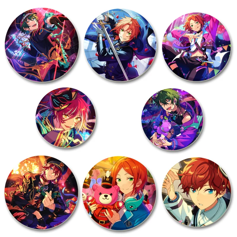 

Ensemble Stars Tinplate Pins Round Cartoon Brooches for Backpack Cothes Accessories Anime Collection Badge Hat Decoration Gifts