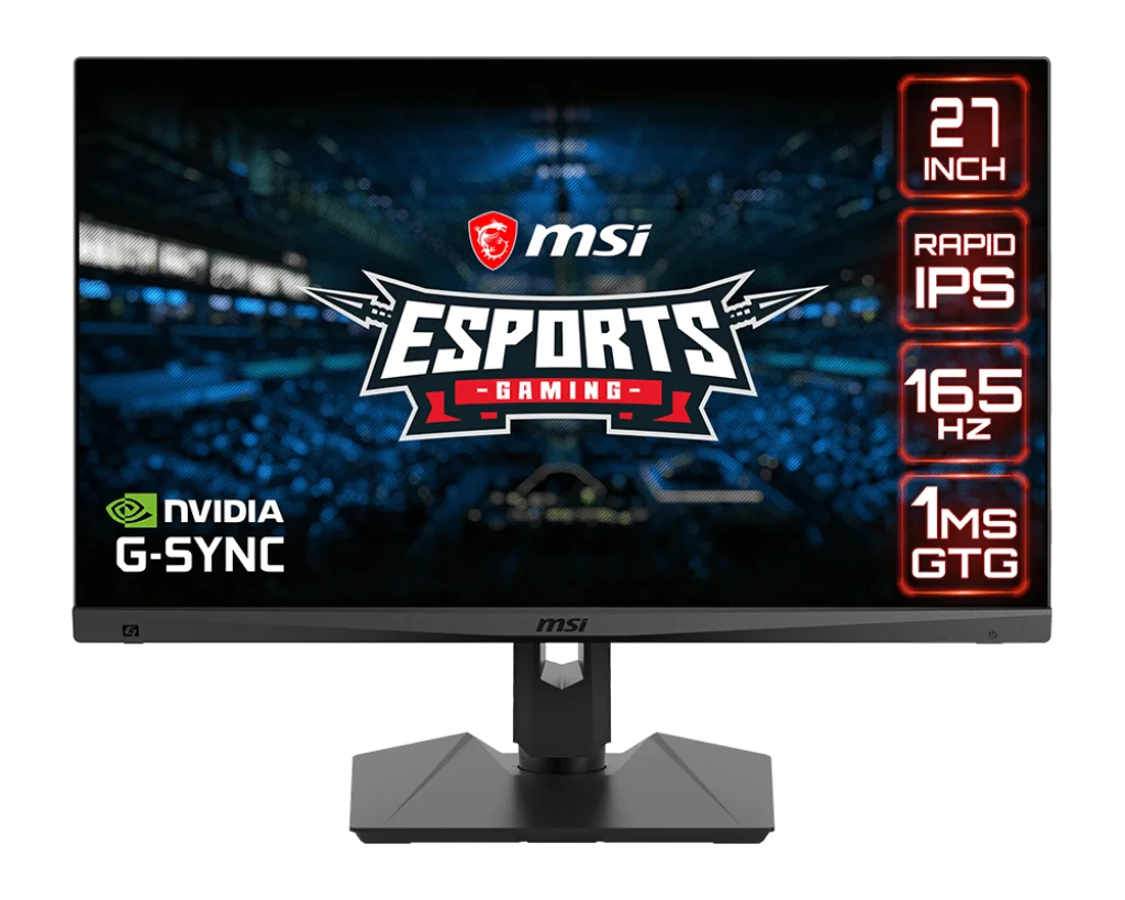 For MSI MAG274QRF, white, 2560x1440, 165HZ refresh rate, 1ms (GtG, Min.) response time, fast IPS