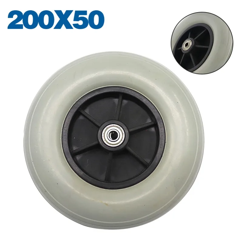 8 Inch 200*50 Wheelchair Casters 200X50mm Electric Power WheelChair EVA Foamed Front Wheel Replacement Parts