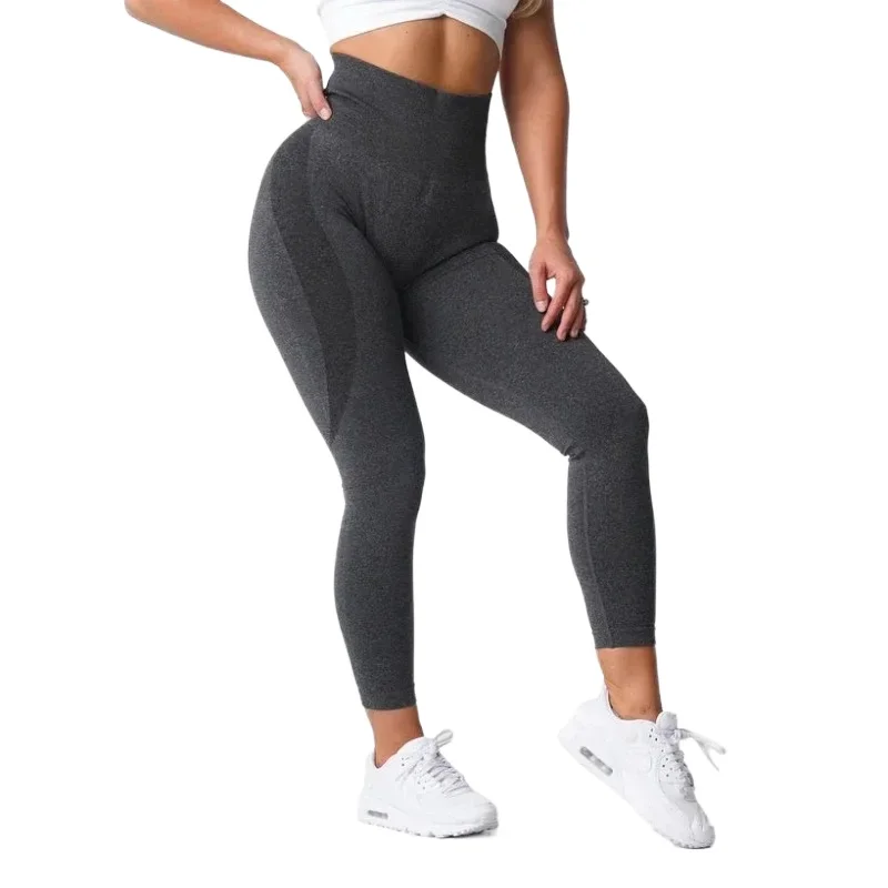 New Contour Speckled Seamless Lycra Spandex Leggings Women Soft Workout Tights Fitness Outfits Yoga Pants High Waisted Gym Wear