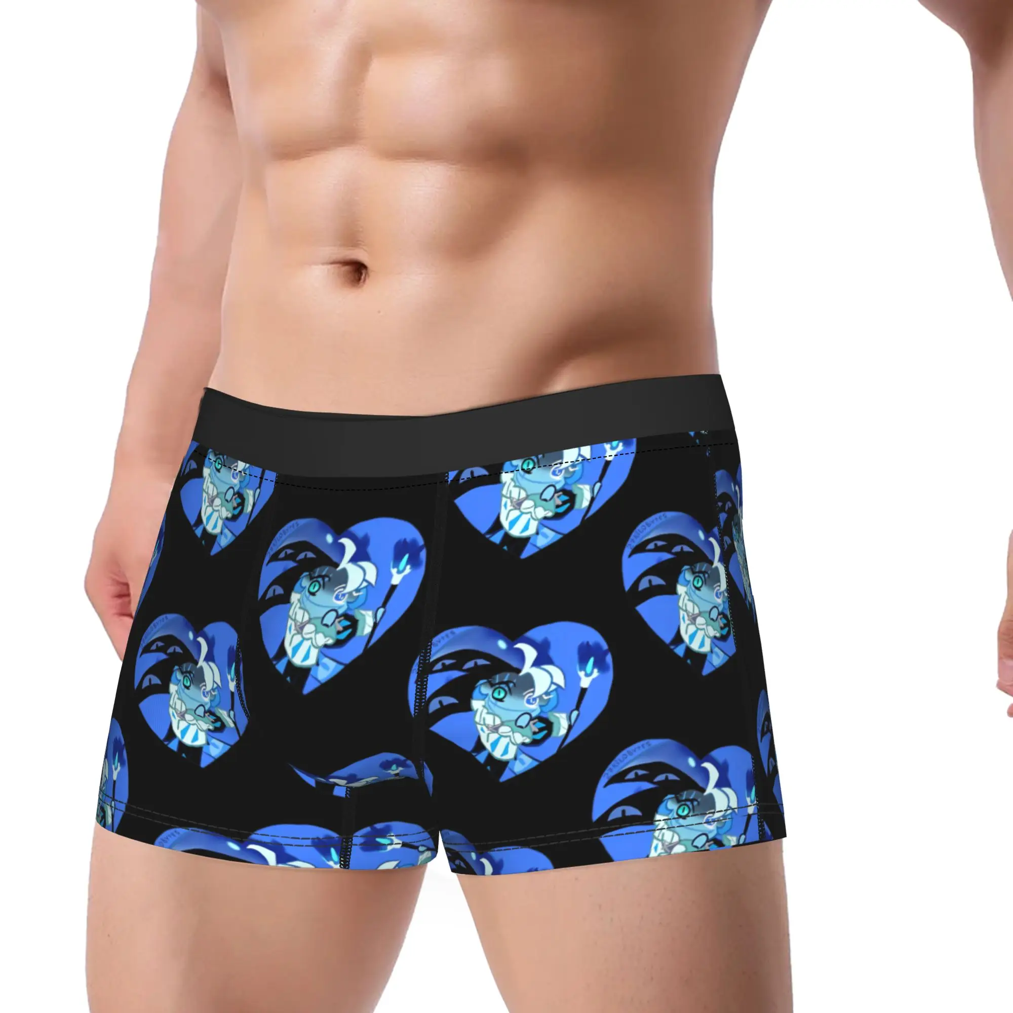 Shadow Milk Cookie Run Kingdom Men Underwear Cartoon Boxer Briefs Shorts Panties Funny Mid Waist Underpants for Male Plus Size