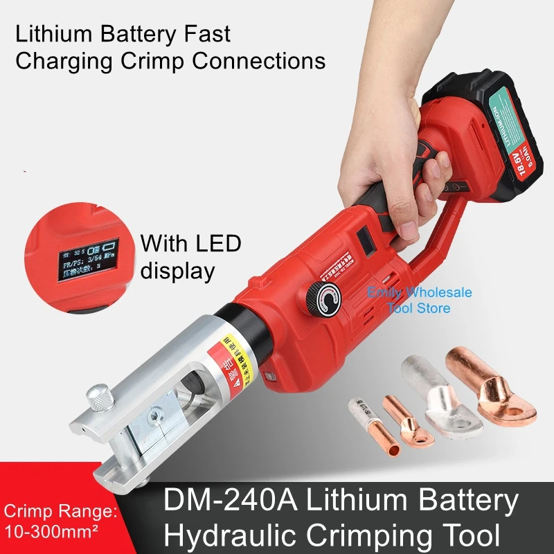

Резак для литиевых проводов напряжения DM-240A Перезаряжаемый гидравлический резак для медных/алюминиевых клемм Обжимные клещи Плоскогубцы для электрика
