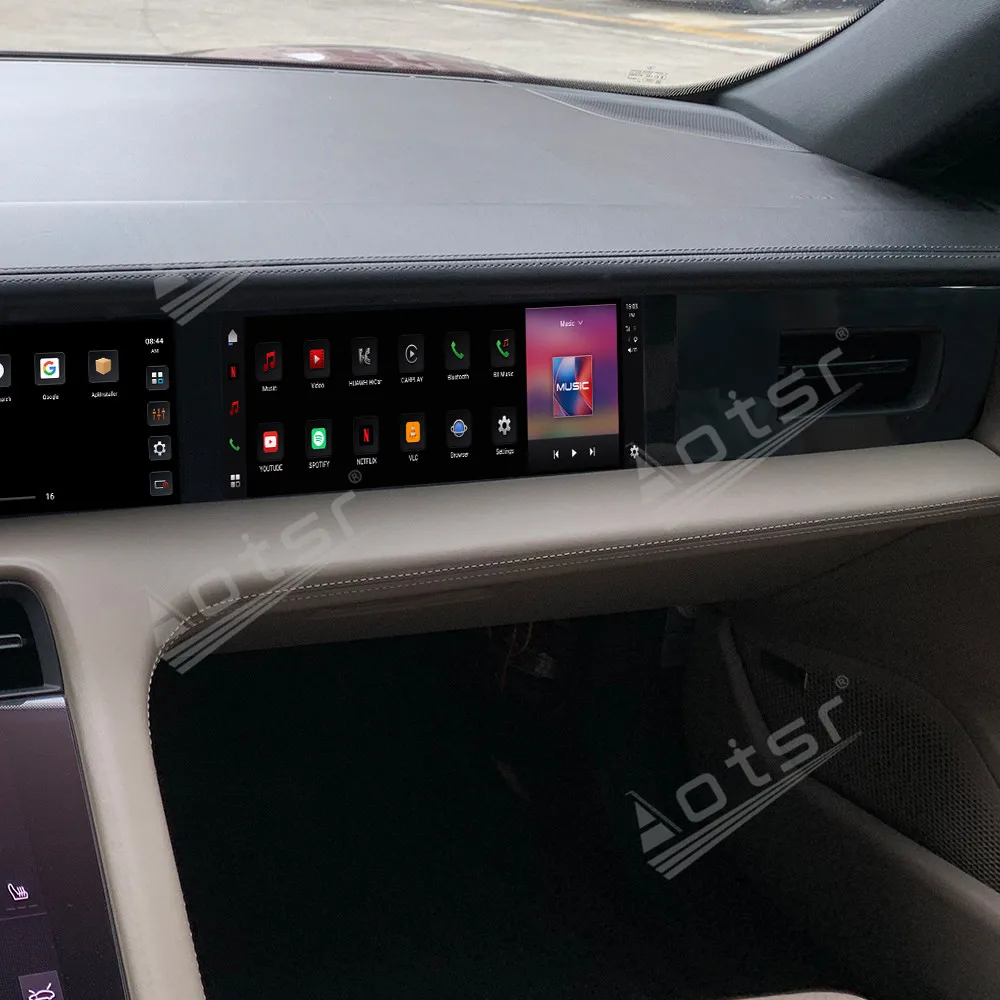 Car Accessories Panel Android 14 12.3 inch Touching Screen Car Radio For Porsche Taycan 2019-2025 GPS Navigation Stereo Head Uni