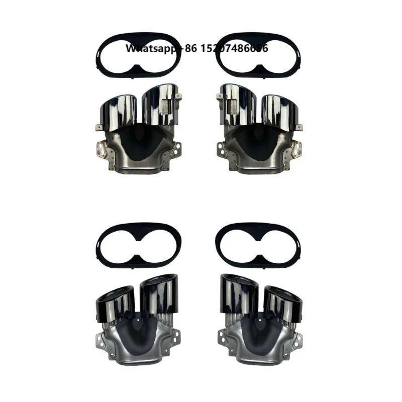 For CLA GLB35/A35/CLA35/ A45/CLA45 High Quality Screw-On Black Exhaust Tail Section Kit Quad Exhaust Tip Parts