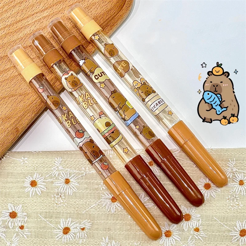 48 teile/los kawaii capybara Sprüh gel Stifte zum Schreiben von niedlichen 0,5mm schwarzen Tinte neutralen Stift Kinder Geschenk Büro Schul bedarf