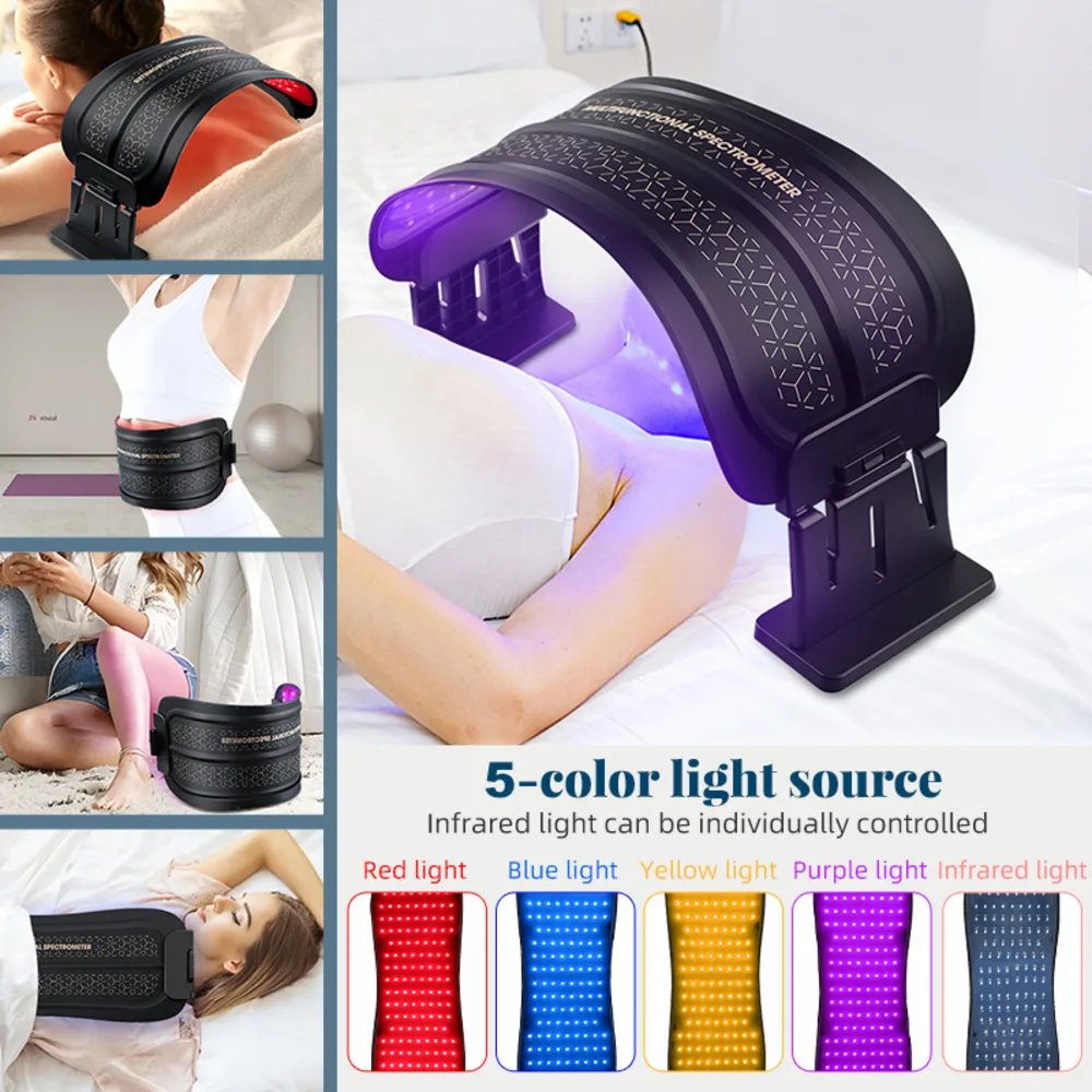 Infrarood Lichttherapie Masker Led Lichttherapie Pdt Led Gezichtsmaskers Schoonheid Zacht Silicium 5 Kleur Led Lichttherapie Paneel