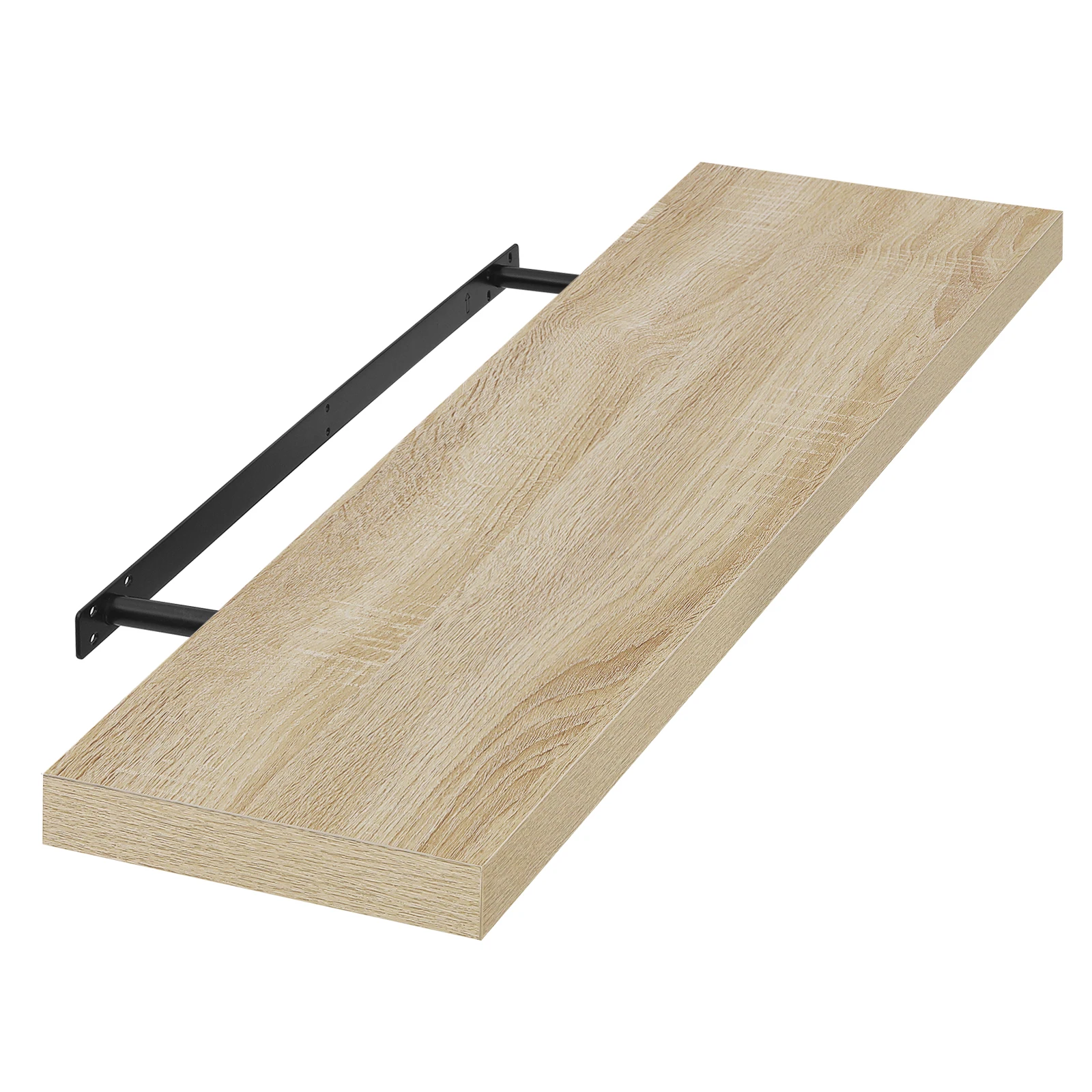 Image of EUGAD Schwebendes Wandregal DVD / CD-Ständer mit Holzbrett Hängeregal Dekoration für Wohnzimmer Schlafzimmer