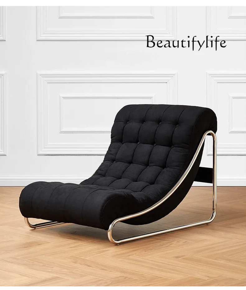 

Nordic retro single sofa chair home living room balcony reclining sofa simple leisure chair