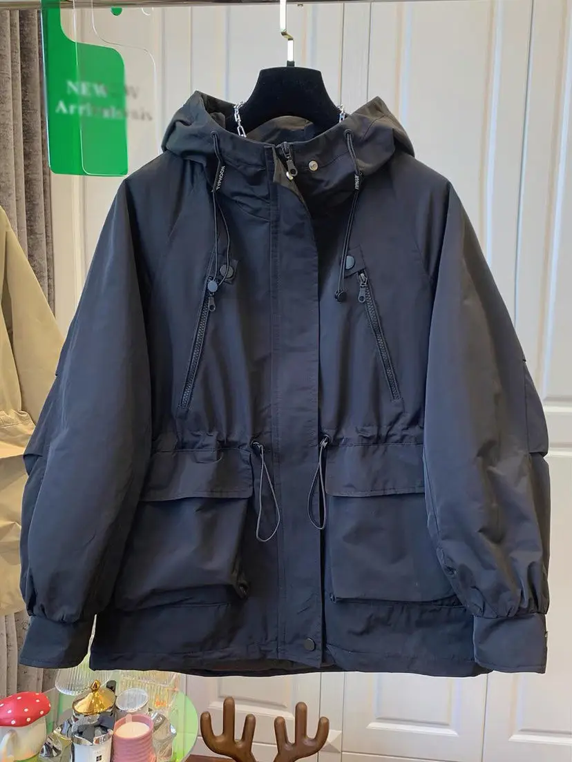 Faionable ort البيسبول Jaet 2025 ربيع الخريف حجم كبير معطف مقنع التخسيس العصرية سترة واقية تخفيف الكورية Sle #1