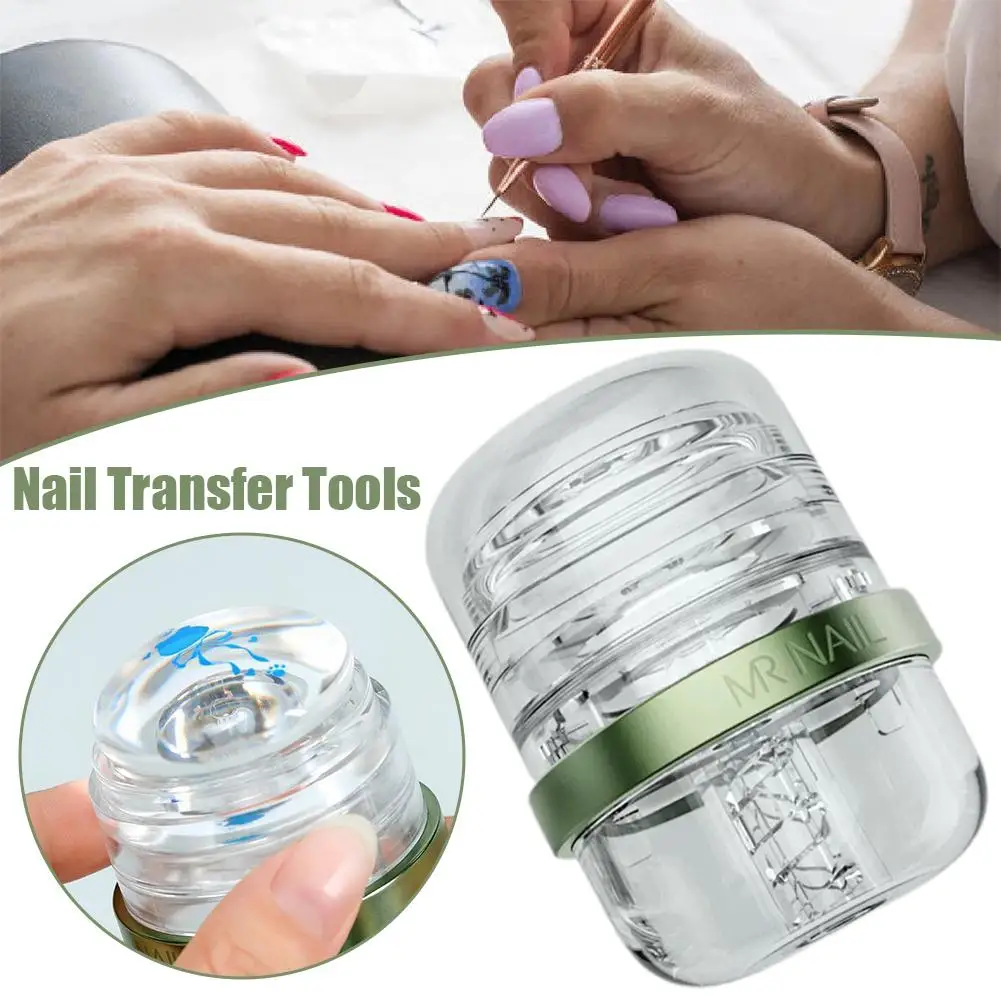 Nail Telescopic Capsule Cabin Transfer Silicone Nail Art Pattern Plates Printed Silicone Seal Manicure Transfer Printing Tool view 4
