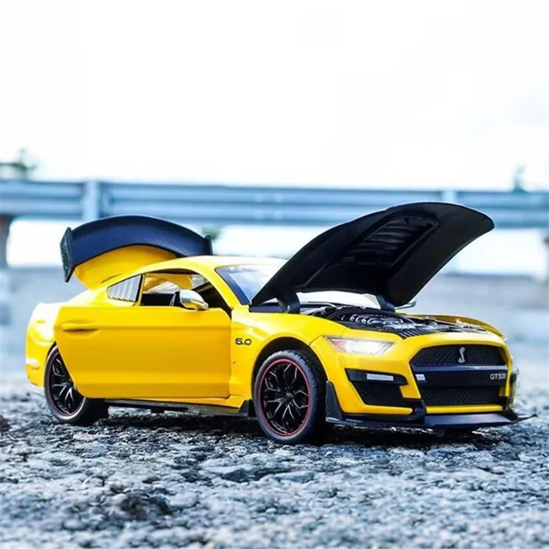

1:24 Mustang GT Viper Shelby GT500 Alloy Sports Car Model Diecasts Metal Racing Vehicles Car Model Sound and Light Kids Toy Gift
