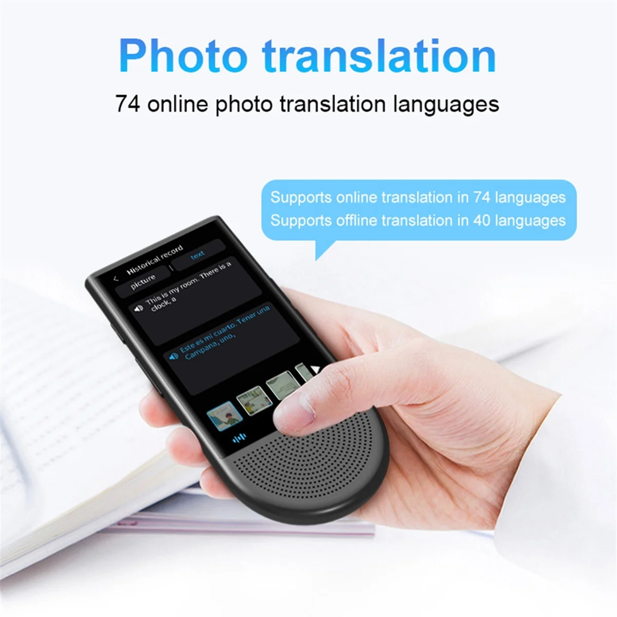

B43C 4G AI Translator Recorder Support 148-Language Real-Time Translation Offline Translation ChatGPT Voice Photo Translator