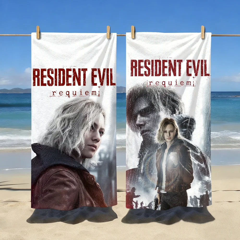 Classic Game R-Resident E-Evil Requiem Towel Soft Pool Gift For Travel Gym Shower Camping Quick Dry Sports Large Beach Towels