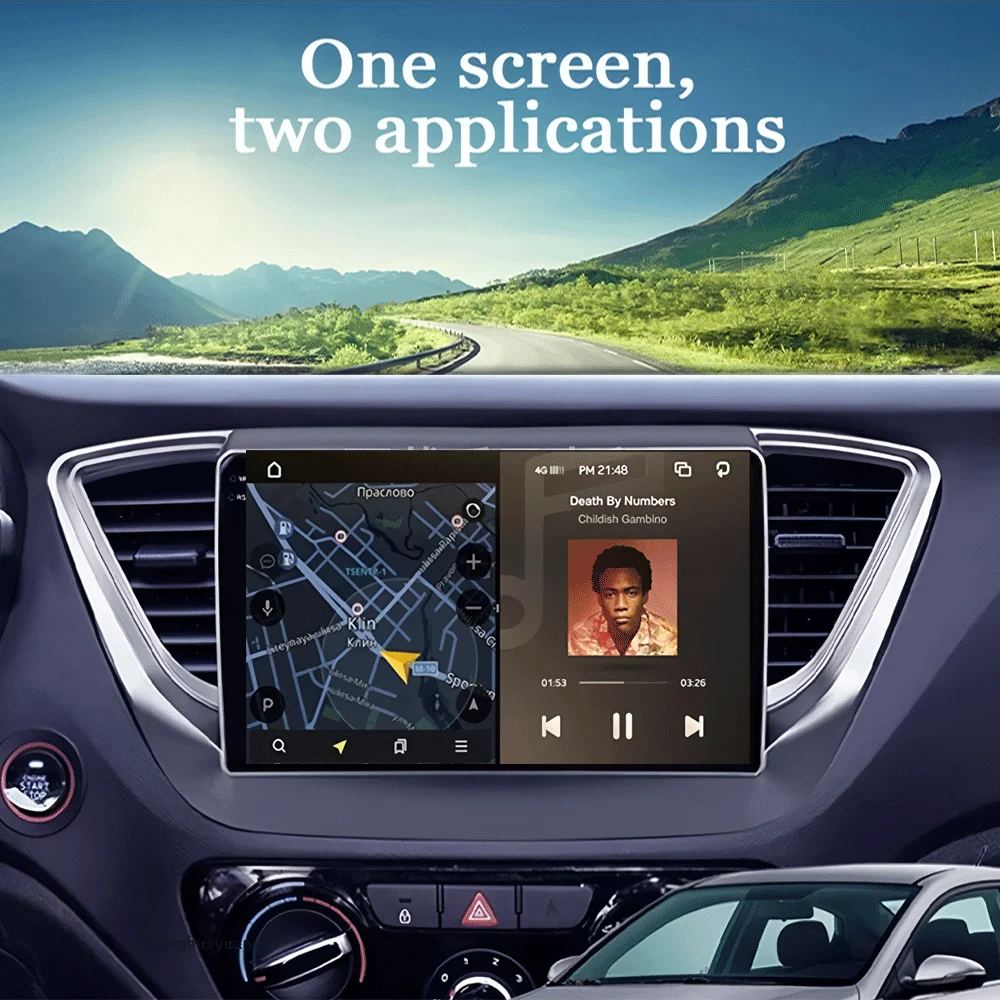 راديو السيارة التلقائي Android 15 WIFI + 4G Carplay لشركة Hyundai Solaris 2 2017-2019 2020 مشغل فيديو الوسائط المتعددة نظام تحديد المواقع والملاحة 360 كاميرا #4