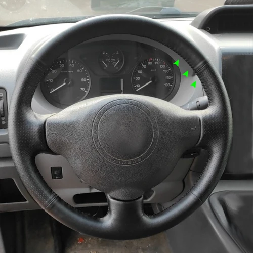 Funda de cuero perforada suave para Peugeot 207, socio expertos, Citroen Berlingo Jumpy Toyota Proace, embellecedor de cubierta para volante de coche