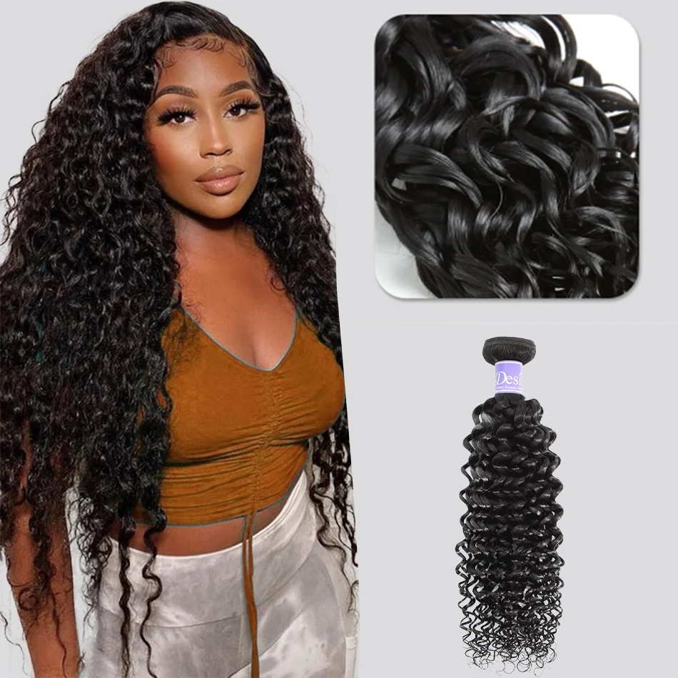 

Вьющиеся одиночные пучки человеческих волос Бразильские девственные волосы Вьющиеся волнистые плетения 1 пучок 12А Необработанные наращивание волос Натуральный черный