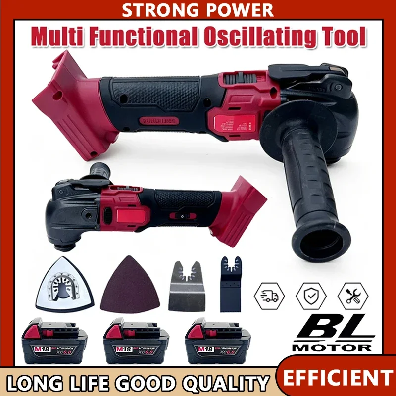 

Многофункциональный осциллирующий инструмент Fit Milwaukee 18V с бесщеточным двигателем, 6 режимов, аккумуляторный, для ремонта, вибрационный, электрический триммер
