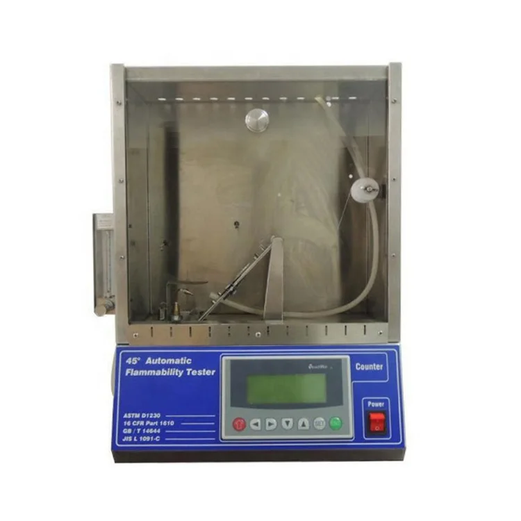 45 Degree Flammability Tester, 45 Degree Textile Combustion Testing Machine Mask Flammability Tester Factory