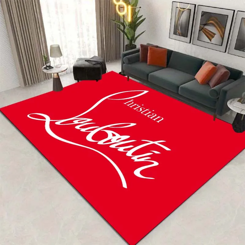 15 Size C-Christian Red Sole Pattern Rug Carpet L0uboutin Carpet Non-slip Rugs Birthday Gift Play Mat Area Rug Rugs for Bedroom