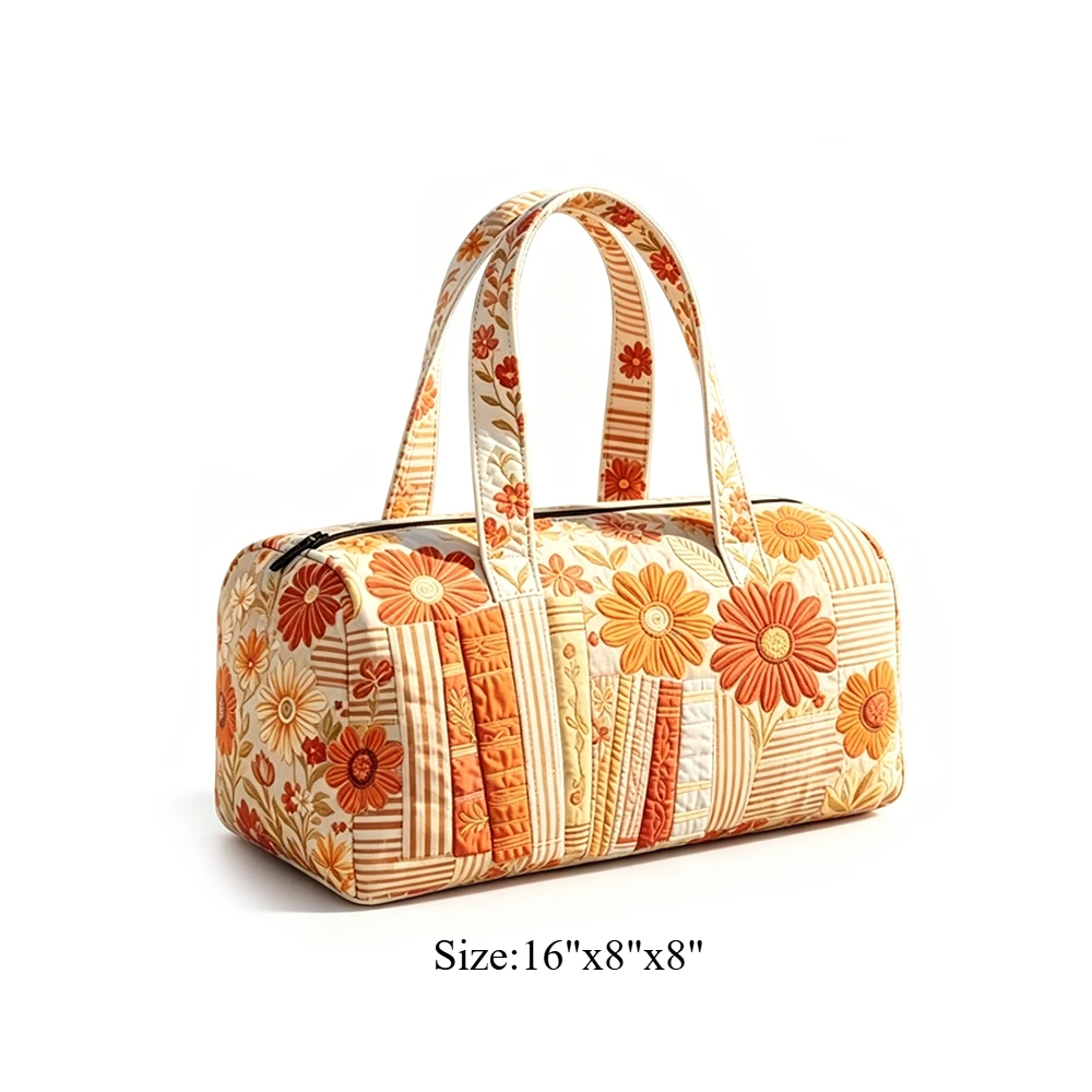 Hawaiian Tropical Palm Tree Duffel Bag Blue Ocean Wave Quilted Travel Bag Summer Beach Getaway Weekender Bag Vacation Luggage