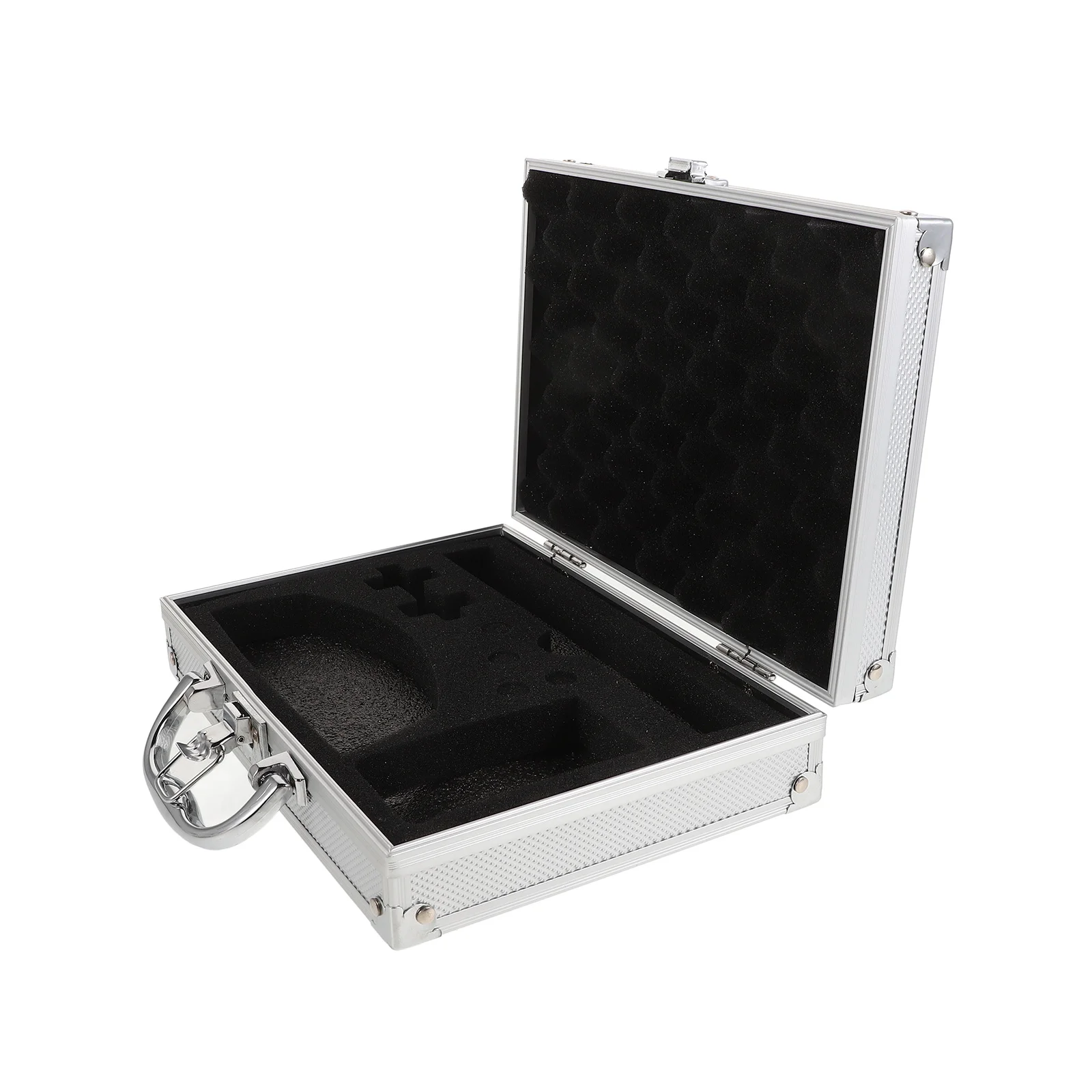 1PCS Aluminum Alloy Flashlight Toolbox Aluminum Case Large Capacity Tool ganizer Metal Briefcase Shockproof Stackable