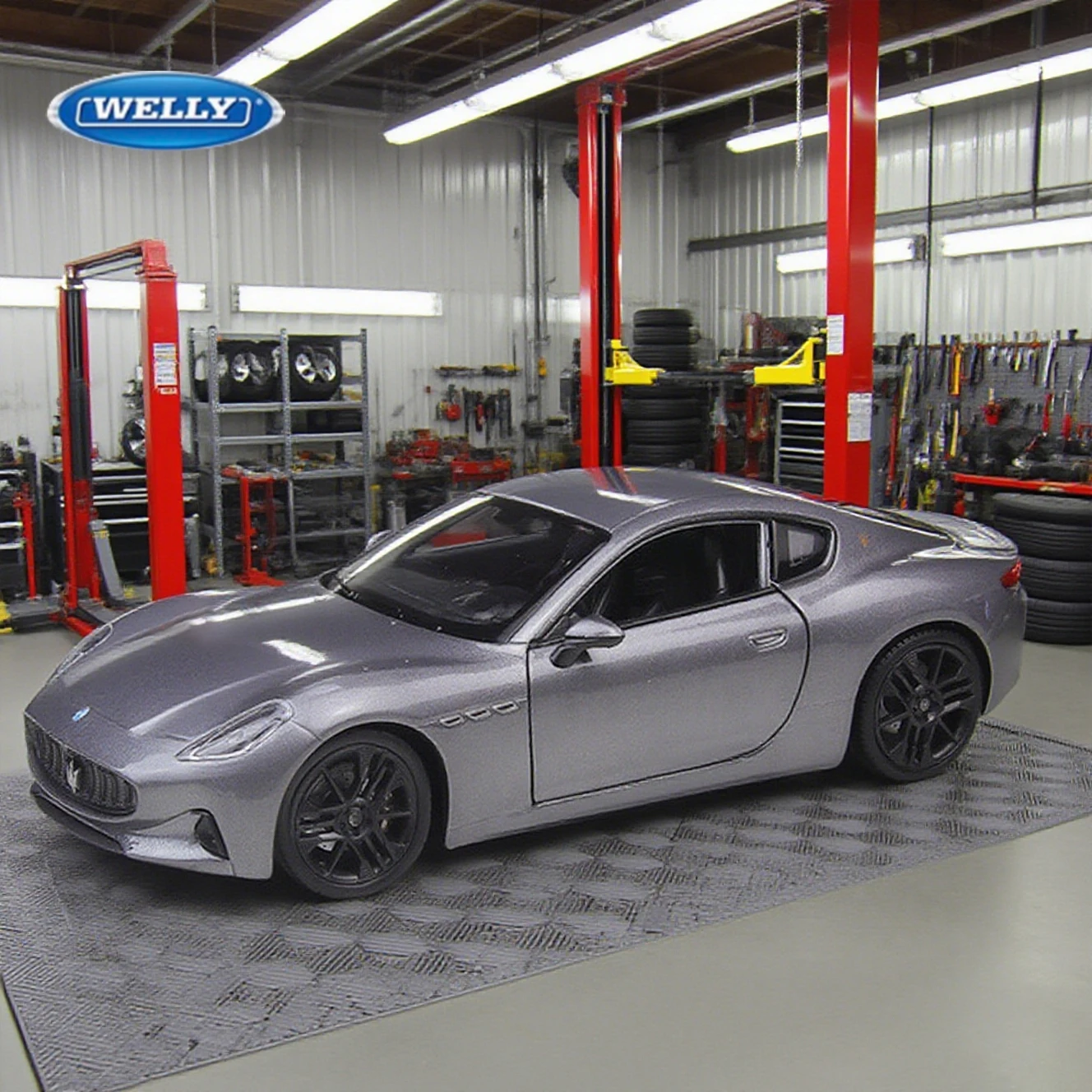 

WELLY 1:24 Maserati Granturismo Folgore Alloy Car Diecasts & Toy Vehicles Car Model Miniature Scale Model Car Toy For Children