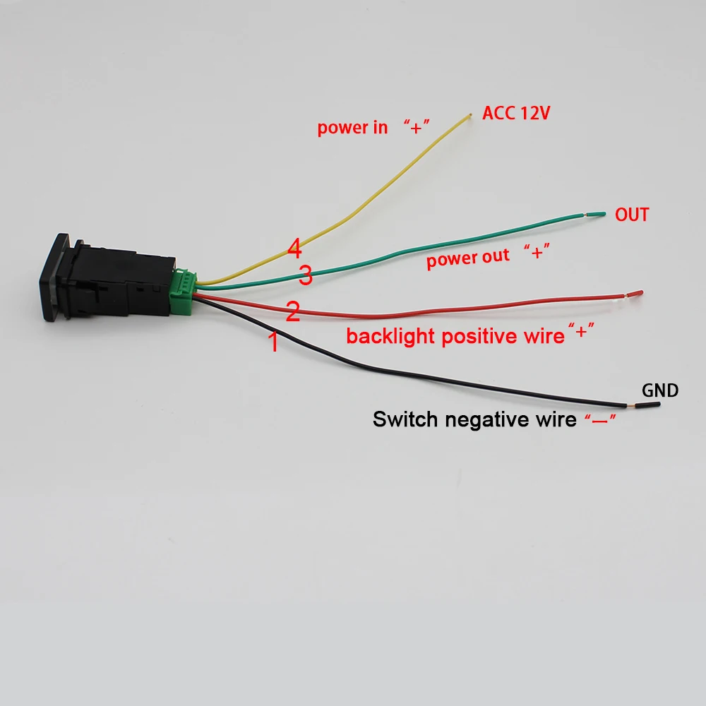 Auto Led Licht Auto Radar Parking Sensor Knop Schakelaar Met Aansluitdraad Voor Toyota Camry Prius Corolla Prado