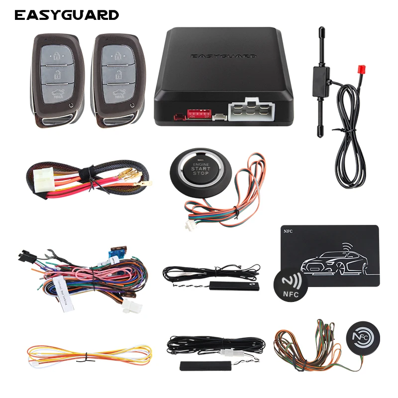 

Universal PKE Car Alarm Remote Start Push Button Start Auto Start Password Entry Keyless Start System