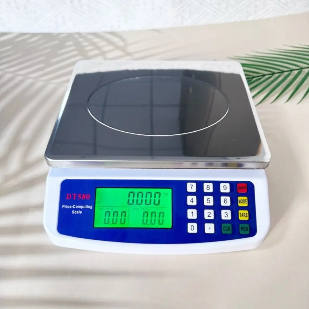 High Precision Kitchen Digital Scale 30kg/1g Capacity Tare Function Commercial Food Scale Backlight Battery-powered