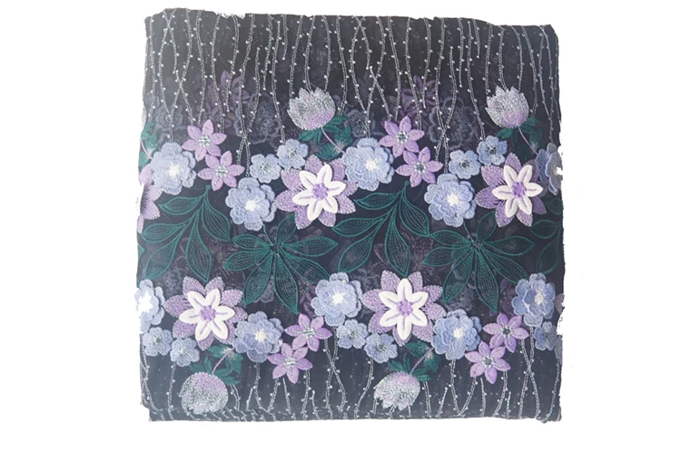 

1yard High quality soft screen yarn fabric 3D embroidery material High-grade soft screen wedding dress christmas fabric