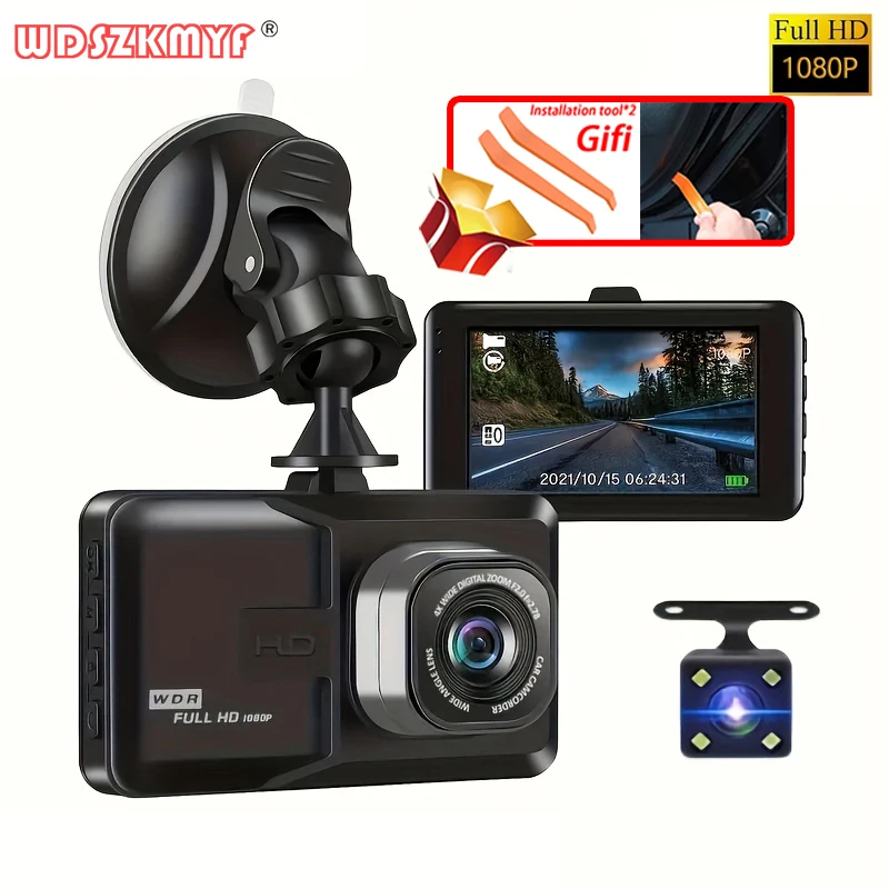 3inch Dash Cam for Cars Camera Black Box 1080P Video Recorder Front and Rear View Camera for Vehicle 24H Car DVR car accessories