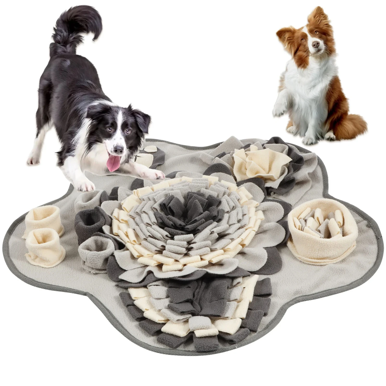 

Dog Snuffle Mat Pet Toys Interactive Training Sniff Natural Feeding Mat Squeaker Dog Treat Relieve Pressure Snuffle Toys