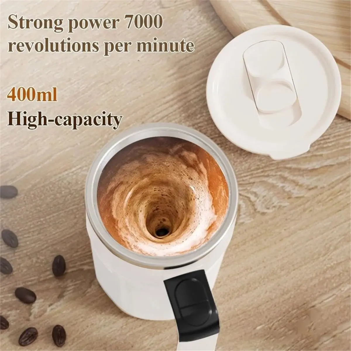 New Tool Automatic Stirring Coffee Cup Rechargeable Electric Stirring Mixer Stainless Steel Magnetic Self Stirring Mugs with Lid
