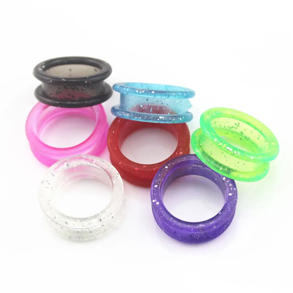 18pcs Silicone Scissors Finger Rings Soft Non-Slip Shear Thumb Insert For Hairdressing Pets Grooming Scissors Cover Barber Tool