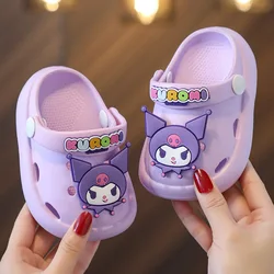 Sanrio Children's Fashion Slippers and Sandals Summer Baby Cute Hole Shoes Kids Cartoon Beach Shoes Two Wear Anti Slip Sandals