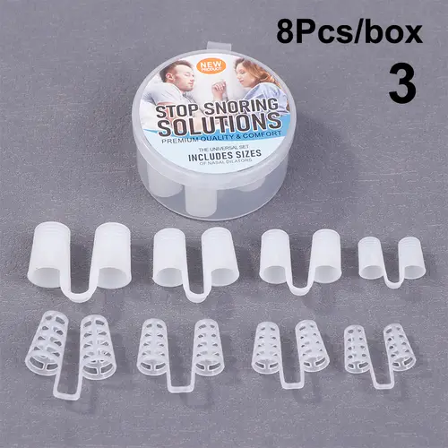 4/8Pcs Silicone Anti Snore Nasal Dilators Apnea Aid Snoring Nose Clip Nose Breathing Apparatus Devices - Image 7