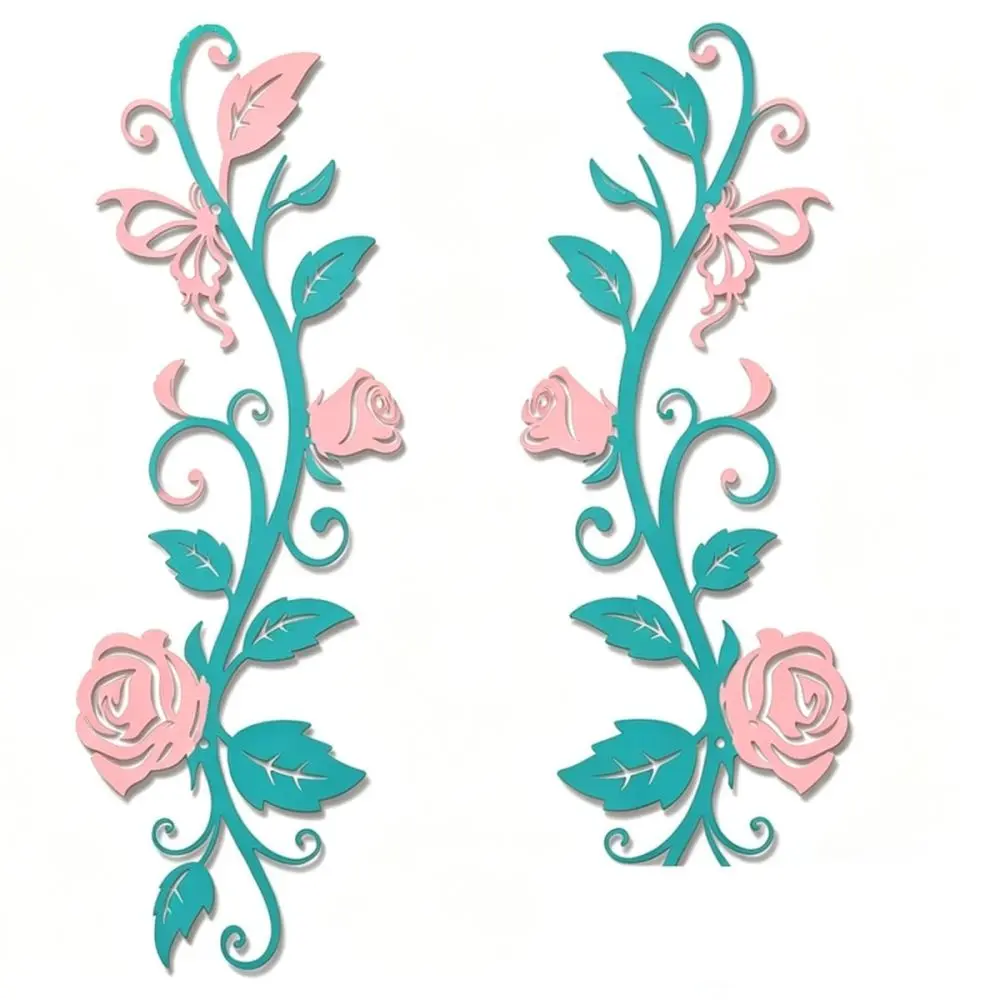 Abstract Metal Flower Leaf Wall Hanging Art Iron Sculpture Decorative Ornament For Living Room Modern Interior Wall Decor