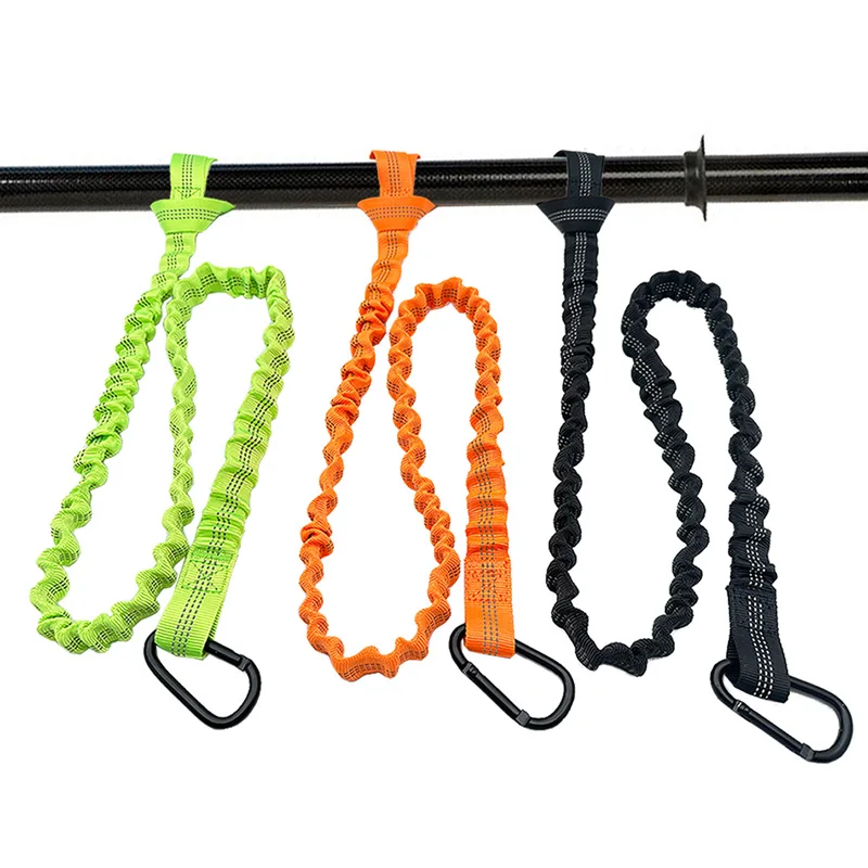 Nylon Multi-functional Tools Lanyard Safety Fishing Rod Holder Carabiner Kayak Rod Lanyard Surfboard Ankle Leash Paddle Rope
