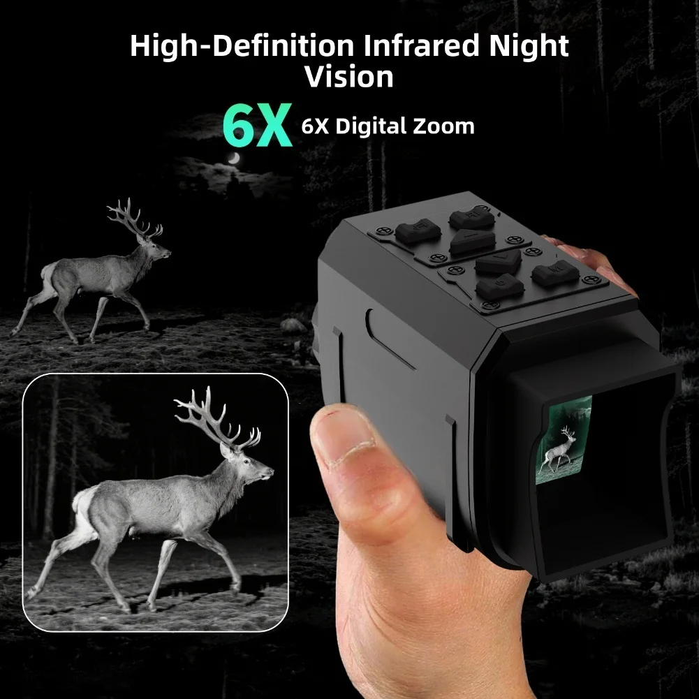 4K For Night-Vision Monocular With Light 12X Zoom 7-Level Infrared Single Tube For Night-vision Telescope Hunting Accessories