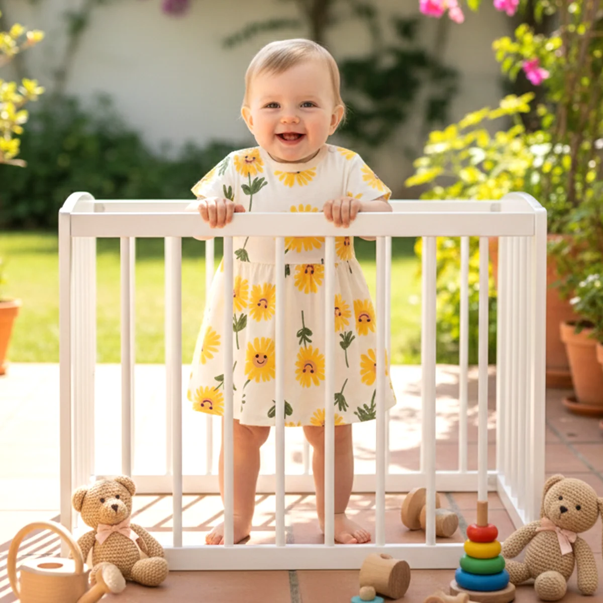 Summer Little Girls Cute flower Printing Dresses Fashion Casual Clothing Princess