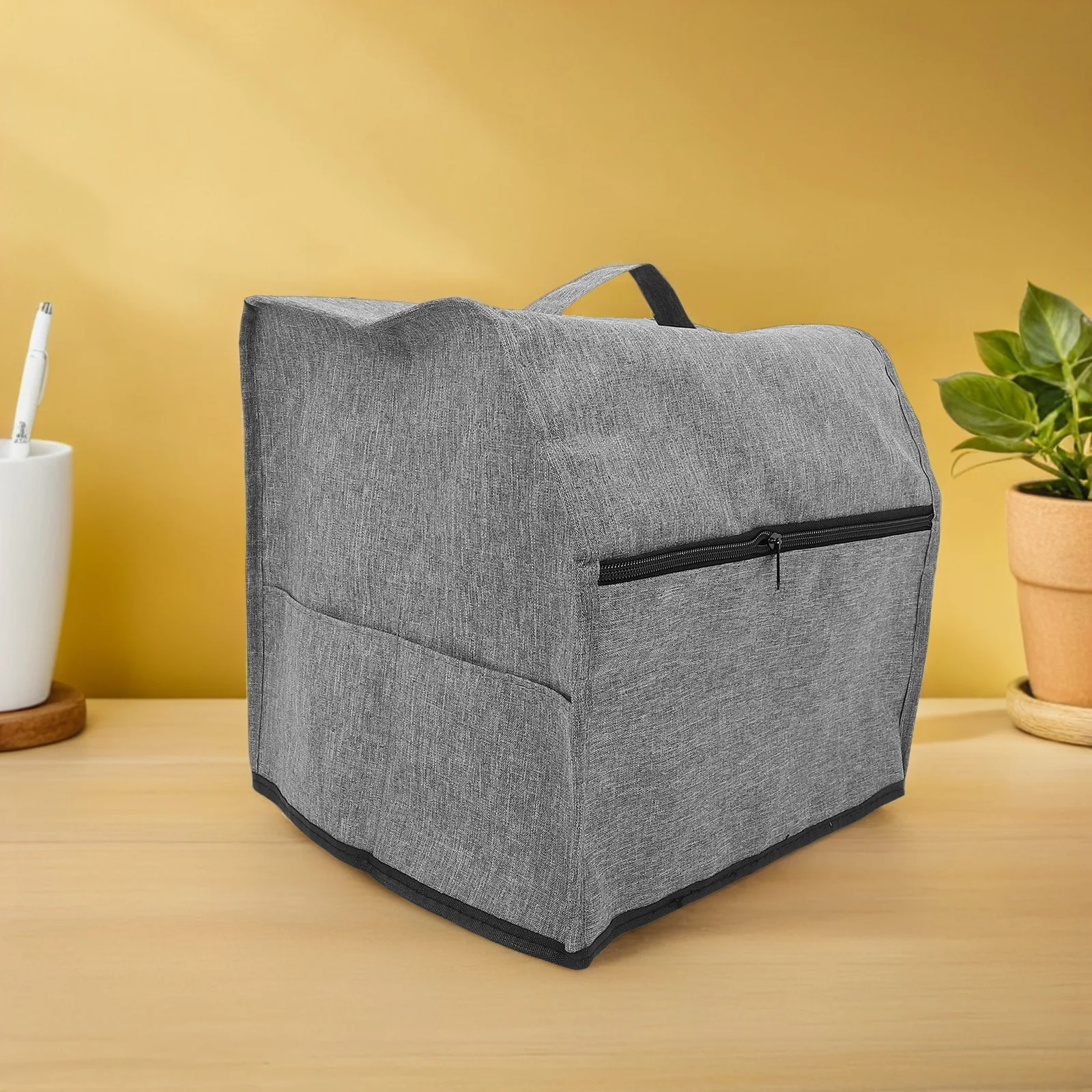 

Foldable Sewing Machine Cover Dust Protector with Front Zippered Pocket and Side Storage Compartments for Home Use Efficient