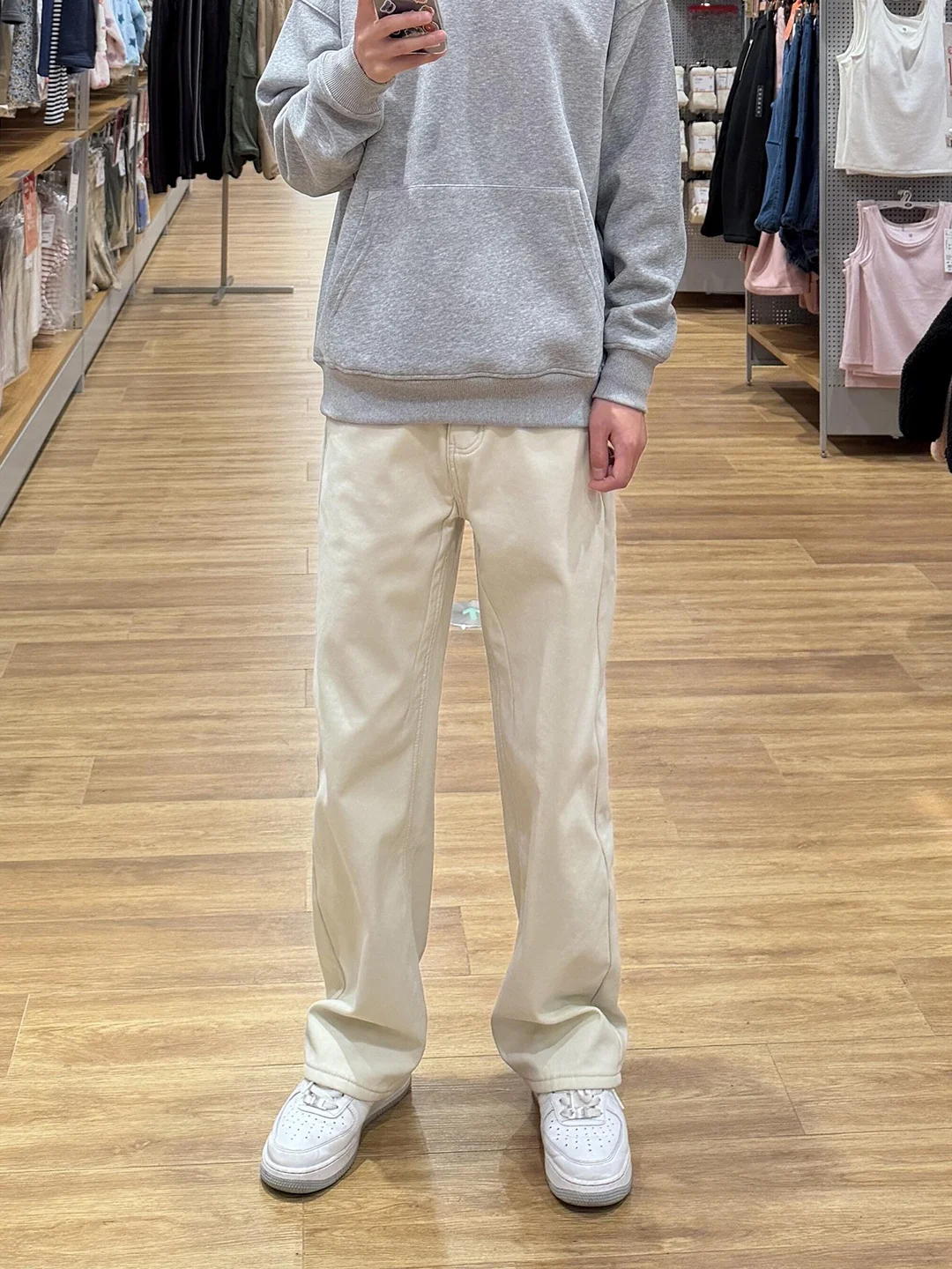 

Мужские джинсы Cleanfit Light Khaki в стиле ретро American Vibe, с высокой талией, прямые, удлиненные, слегка расклешенные