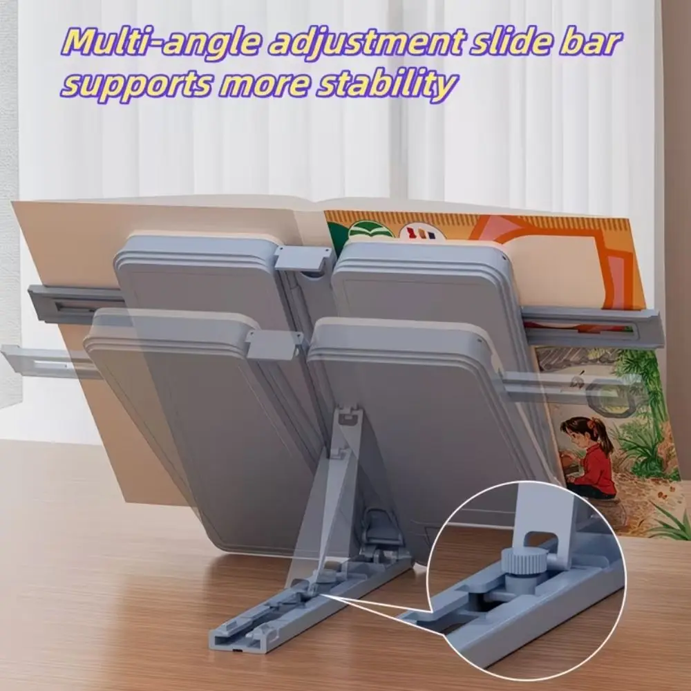Foldable Pencil Box Reading Stand Adjustable Stable Pencil Case With Pencil Sharpener Large Capacity Bookstand Stationery Box